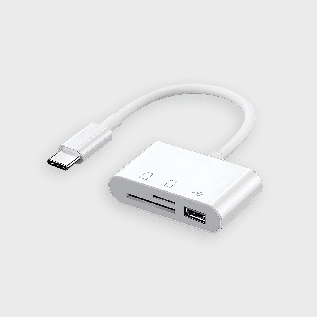 UniPort Hub 3-in-1 USB-C/USB OTG microSD Card Reader